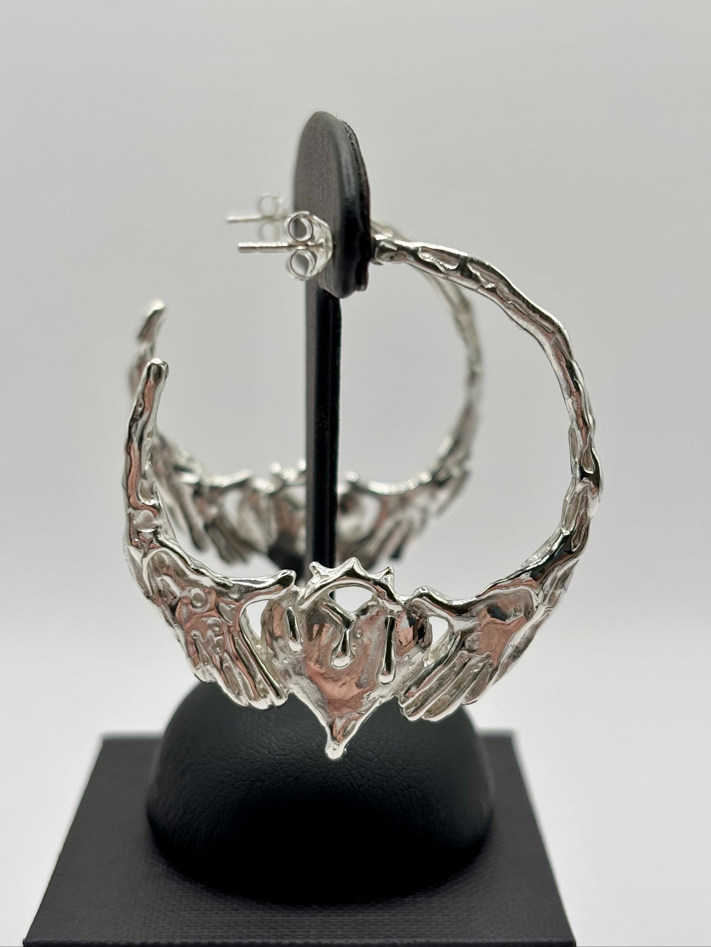 Drippy Claddagh Hoops