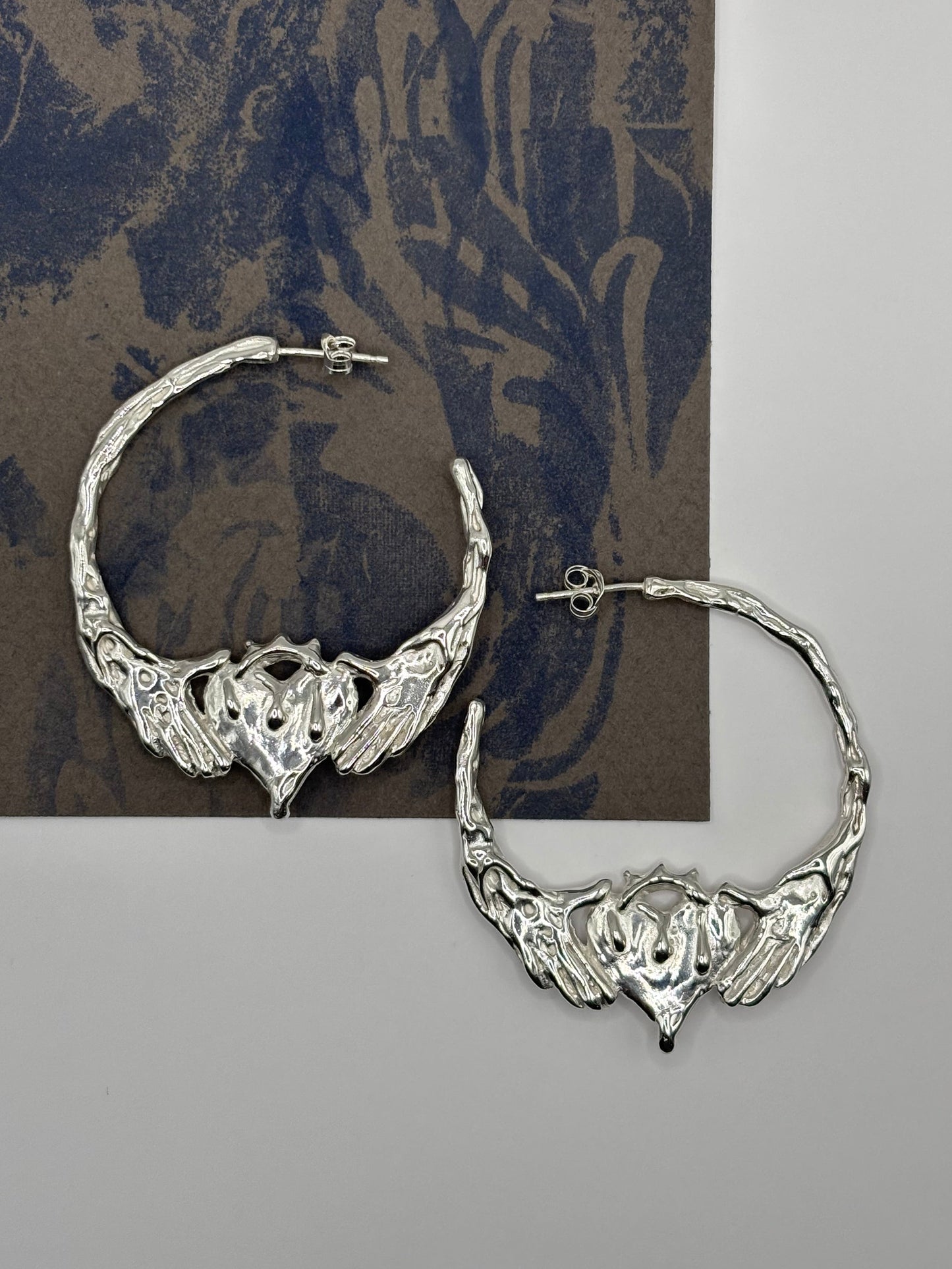 Drippy Claddagh Hoops